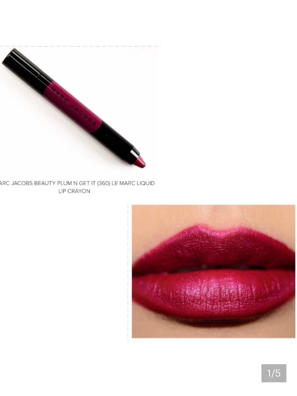 Marc Jacobs Beauty 5-Piece Bundle – Lip, Eye & Highlighter – New - Picture 4 of 6